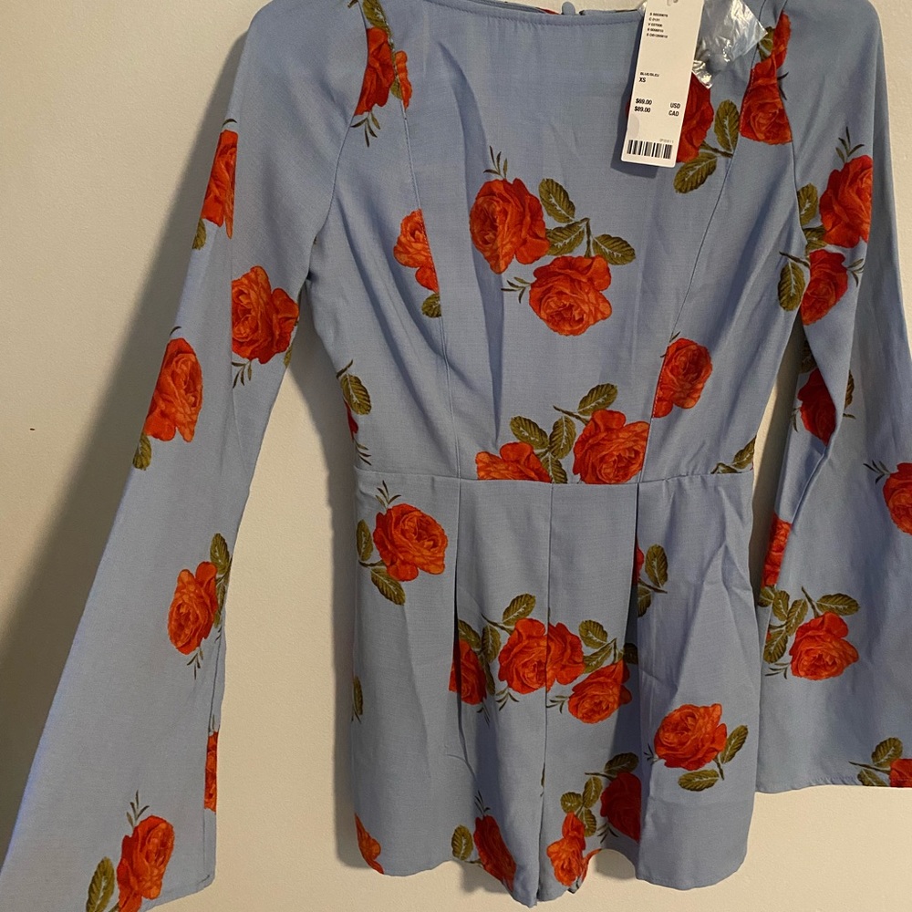 Urban outfitters rose pattern romper